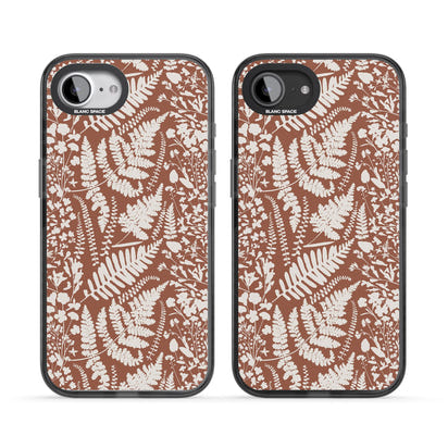 Fleurs sauvages et fougères sur terre cuite