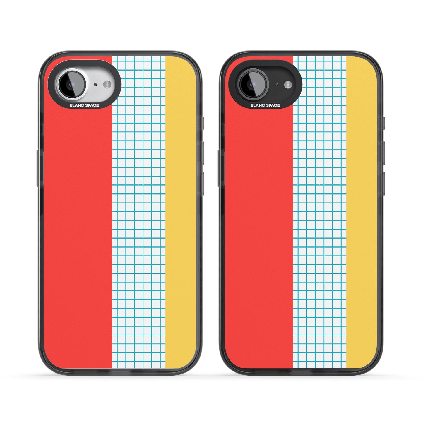 Grille abstraite rouge, bleue, jaune