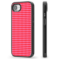 Pied-de-poule rose fluo et rouge