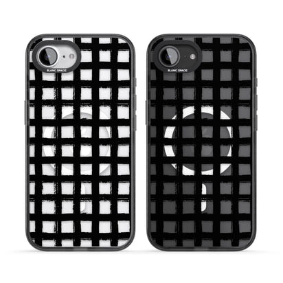 Messy Black Grid Clear