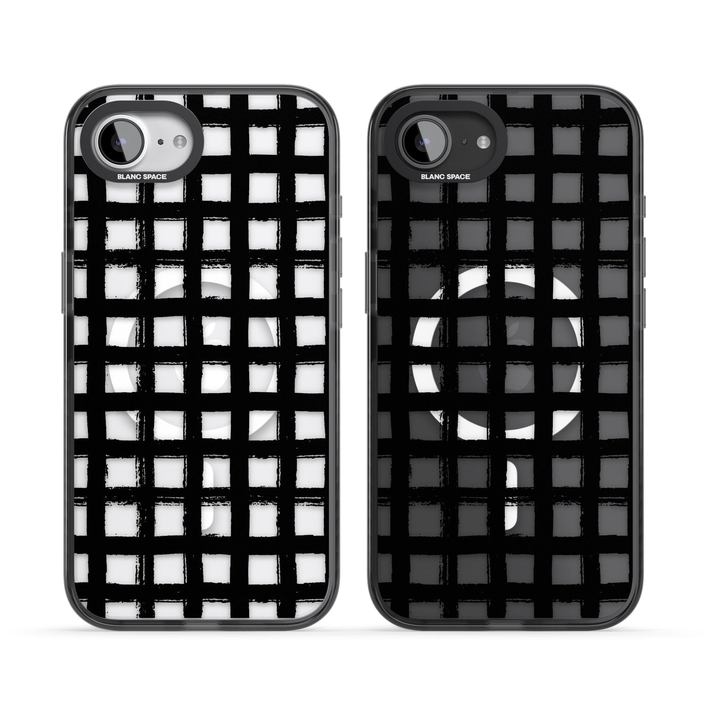 Messy Black Grid Clear