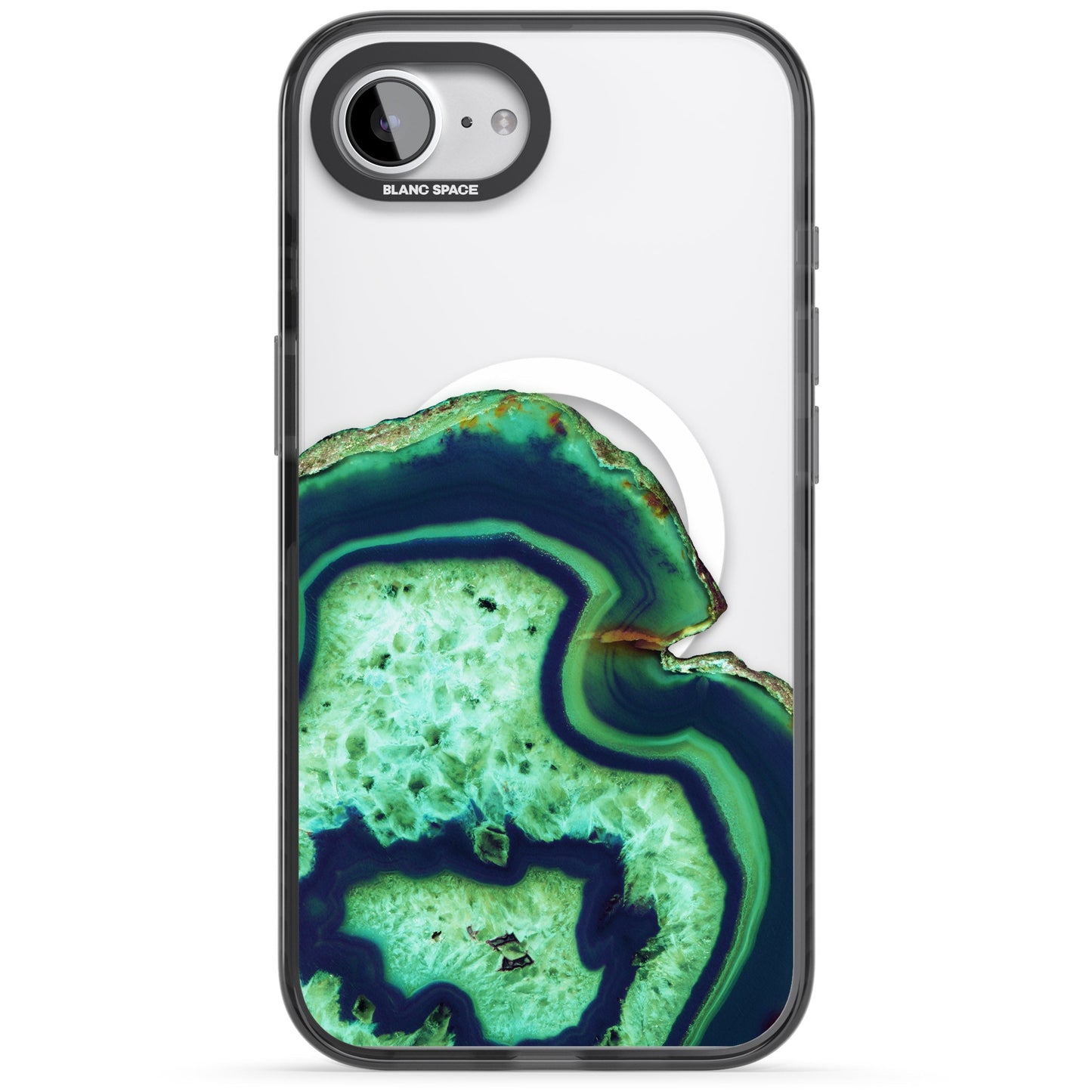 Tranche d'agate émeraude