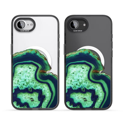 Tranche d'agate émeraude