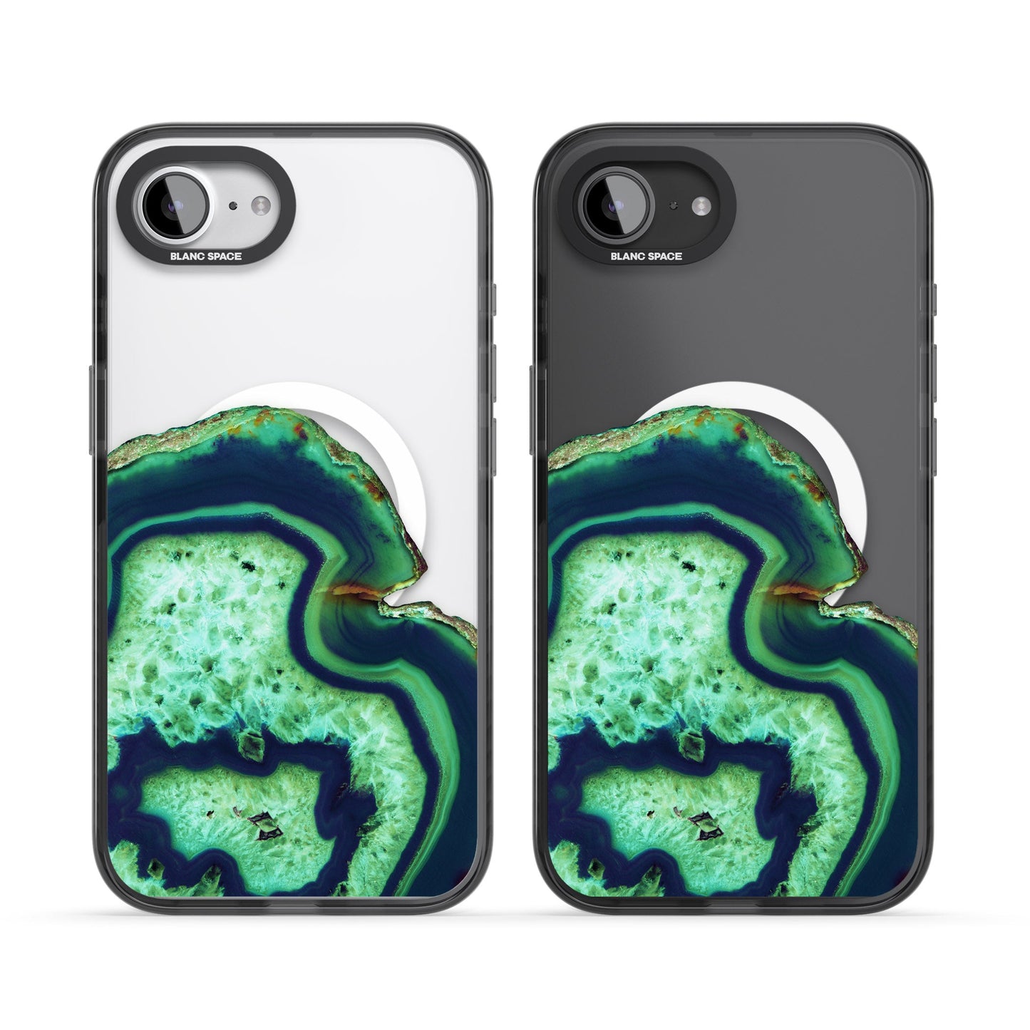 Tranche d'agate émeraude