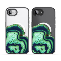 Tranche d'agate émeraude