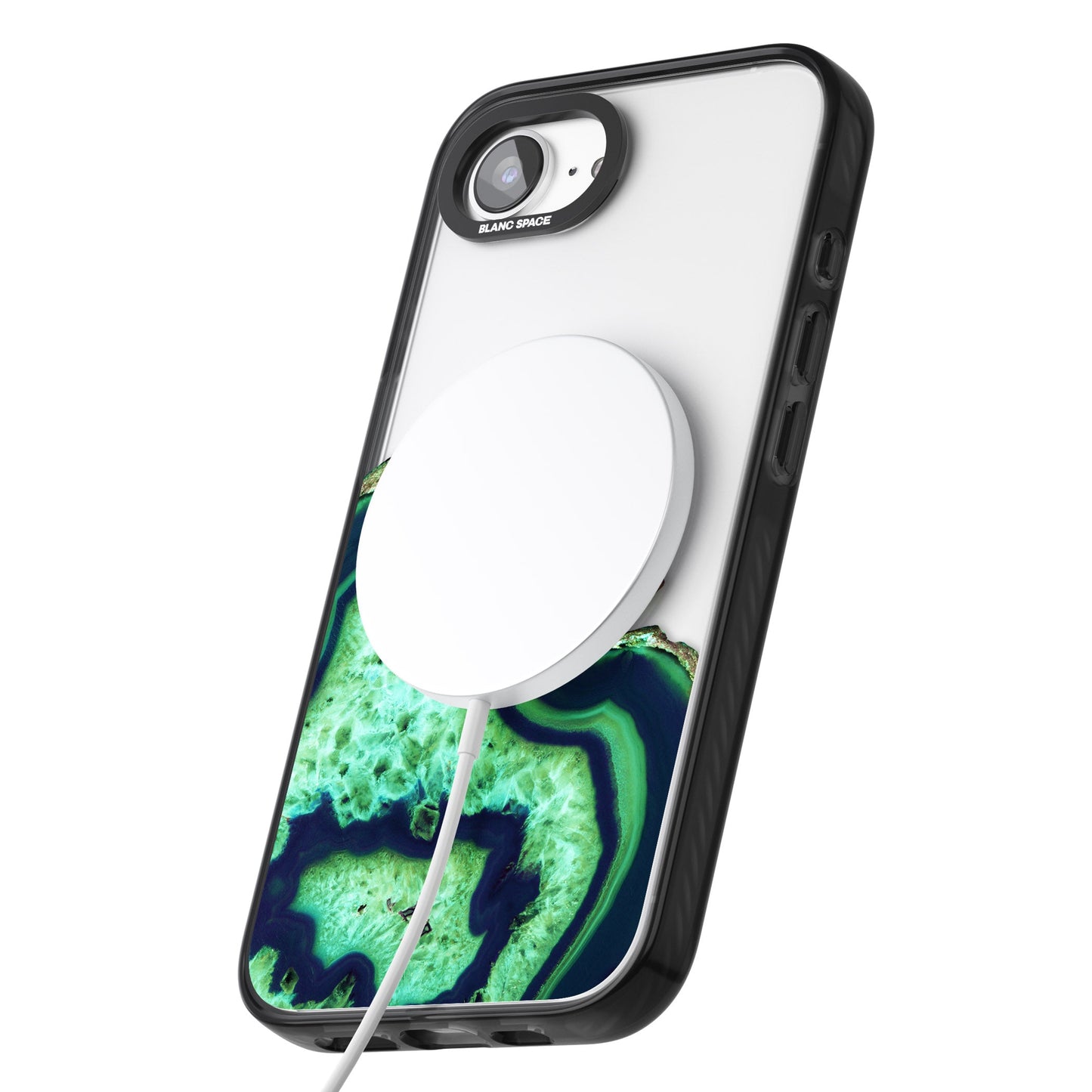 Tranche d'agate émeraude