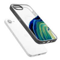 Grüne und blaue Smaragd-Geode