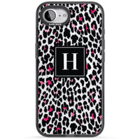 Personalised Clear Pink Leopard Monogram