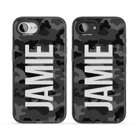 Personalised Black Camo Name Vertical