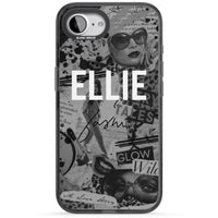 Personalisierte Vintage-Collage in Graustufen