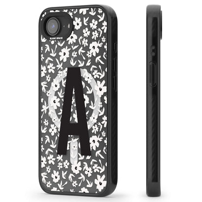 Initiale en gras personnalisée et florale