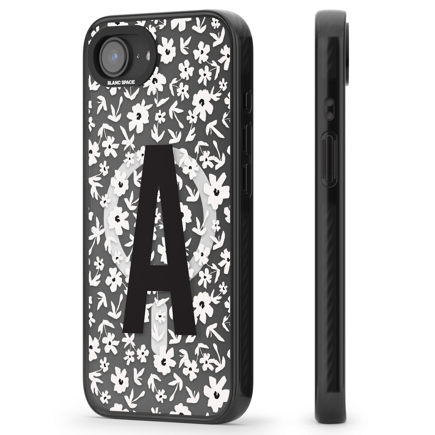 Initiale en gras personnalisée et florale