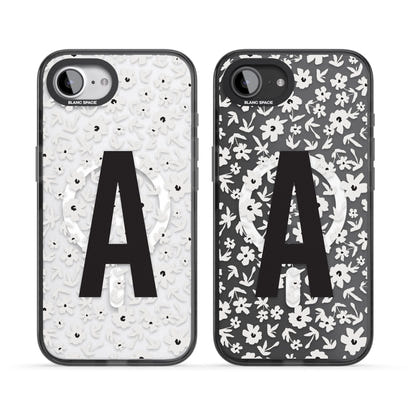 Initiale en gras personnalisée et florale