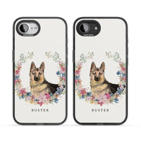 Personalised German Shepherd Floral Portrait