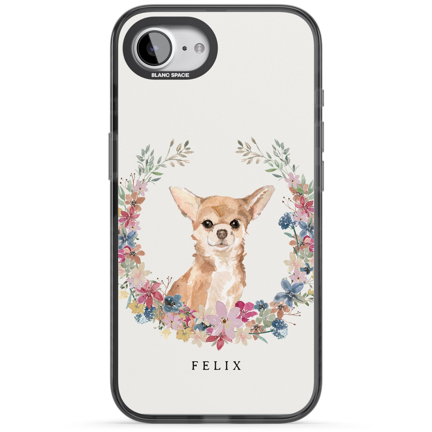 Personalised Chihuahua Floral Portrait