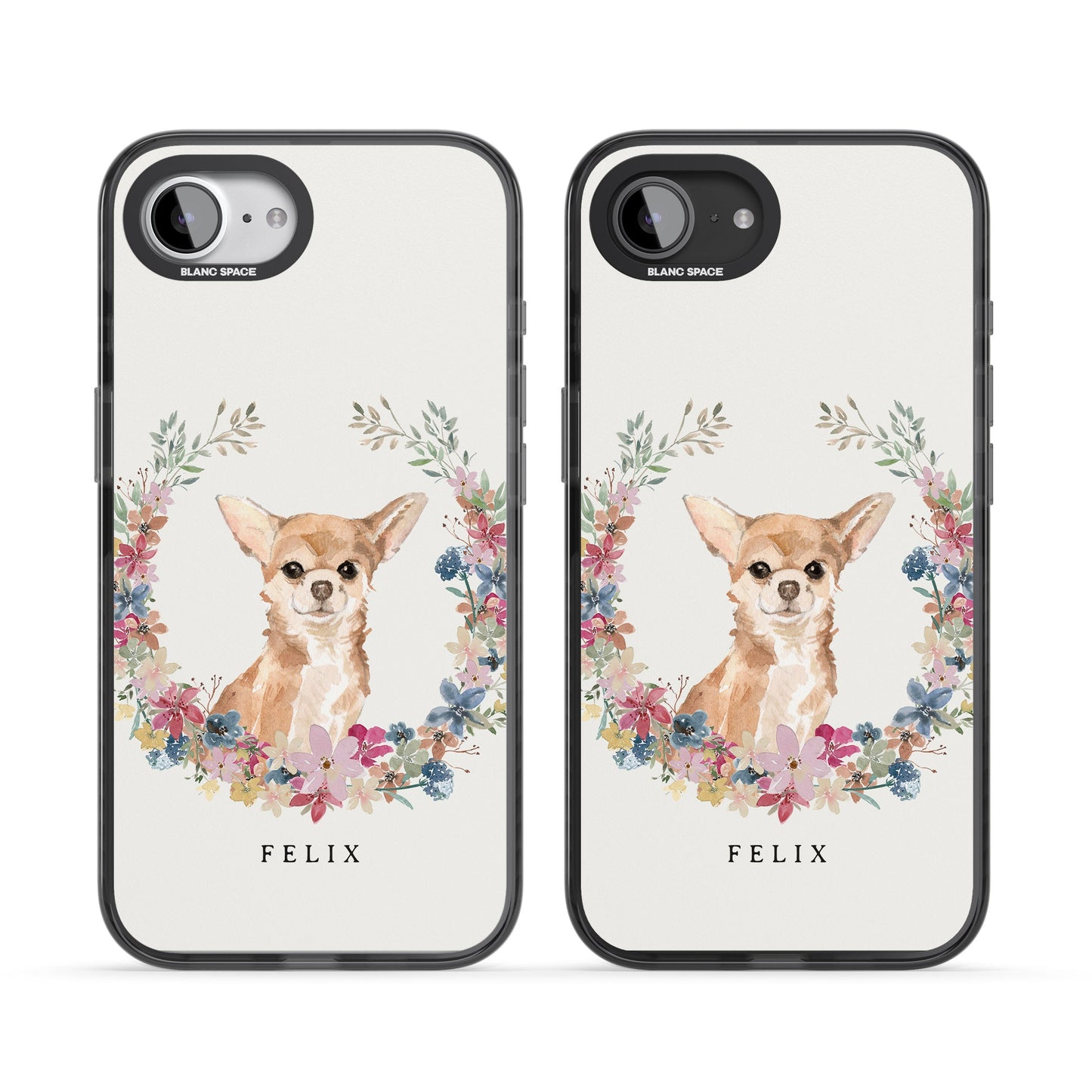 Personalised Chihuahua Floral Portrait