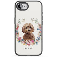Personalised Brown Cockapoo Floral Portrait