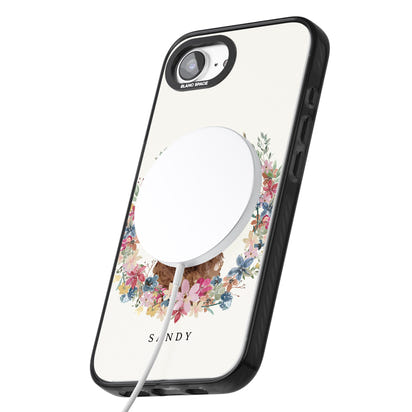 Personalised Brown Cockapoo Floral Portrait