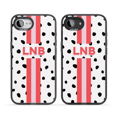 Personalised Polka & Pink Stripe