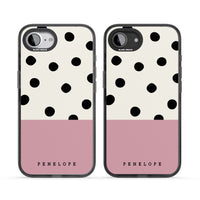 Personalised Pink Border Polka Dot