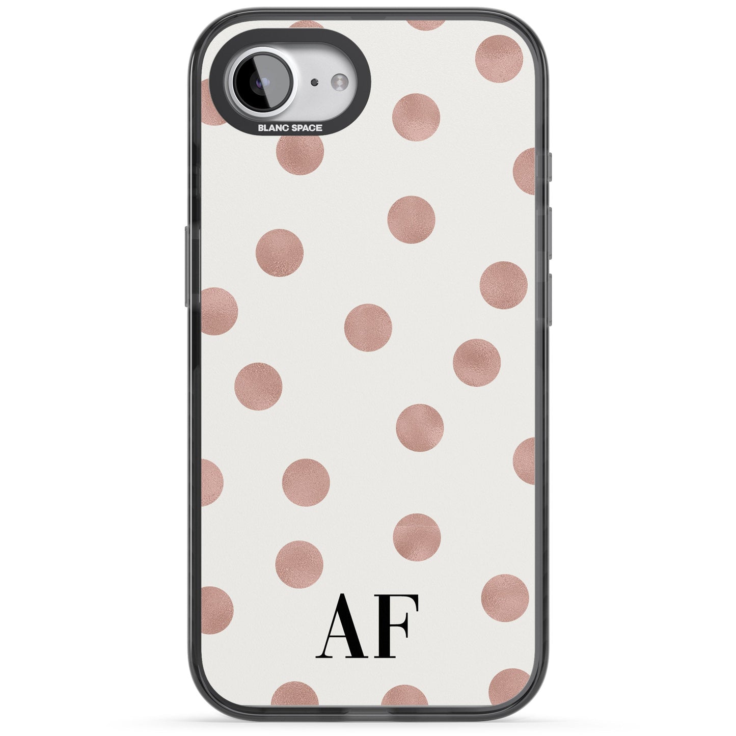 Points et initiales personnalisés en or rose