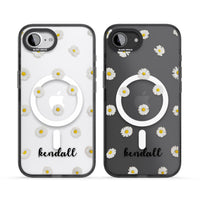 Personalised White Daisies & Cursive