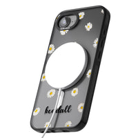 Personalised White Daisies & Cursive