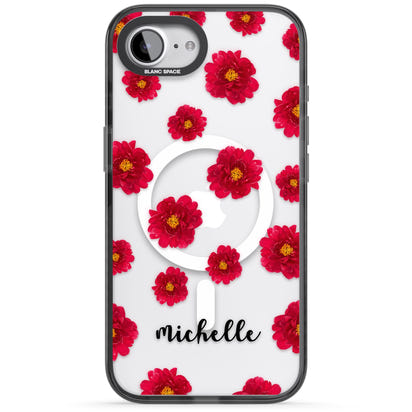 Personalised Red Peonies & Cursive