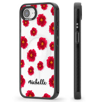 Personalised Red Peonies & Cursive