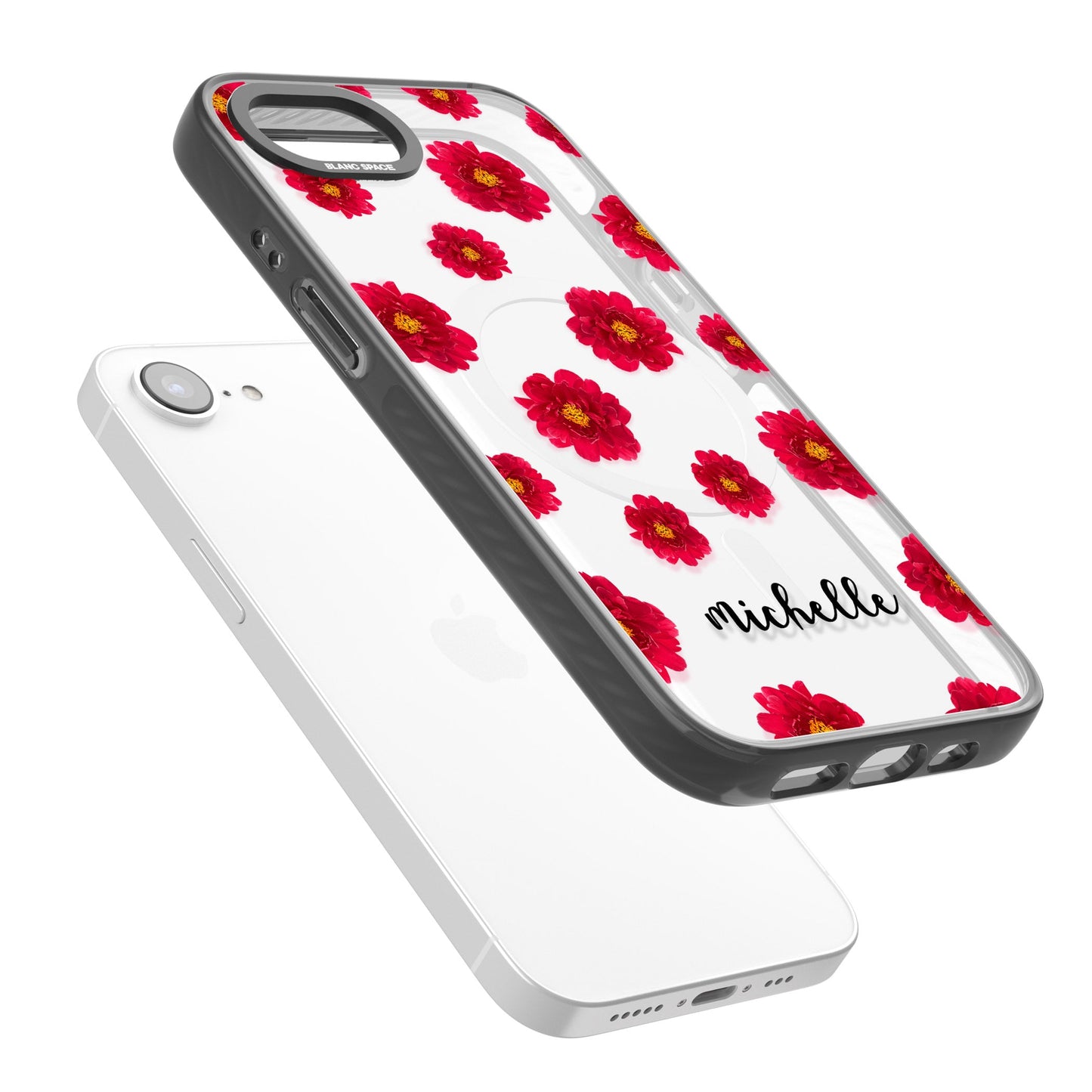 Personalised Red Peonies & Cursive