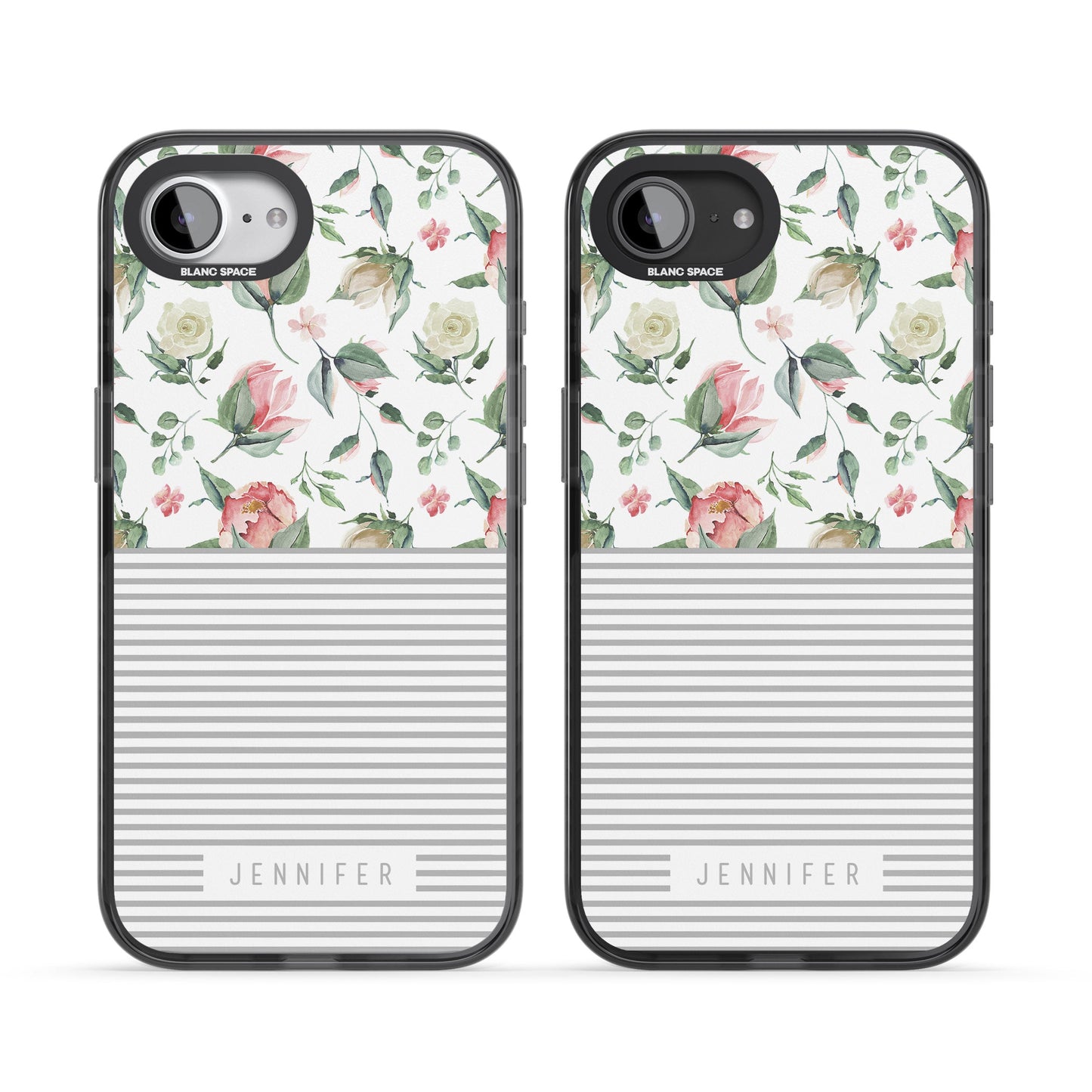 Personalised Light Floral Pattern & Stripes