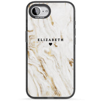 Personalised White & Gold Swirl Marble