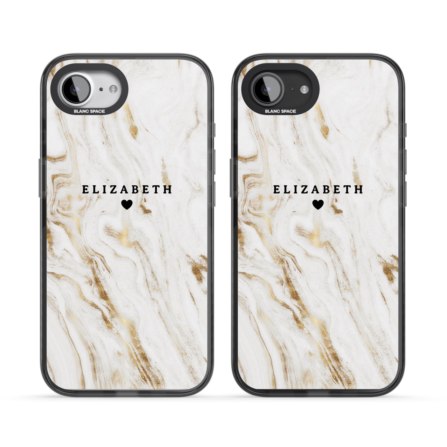 Personalised White & Gold Swirl Marble