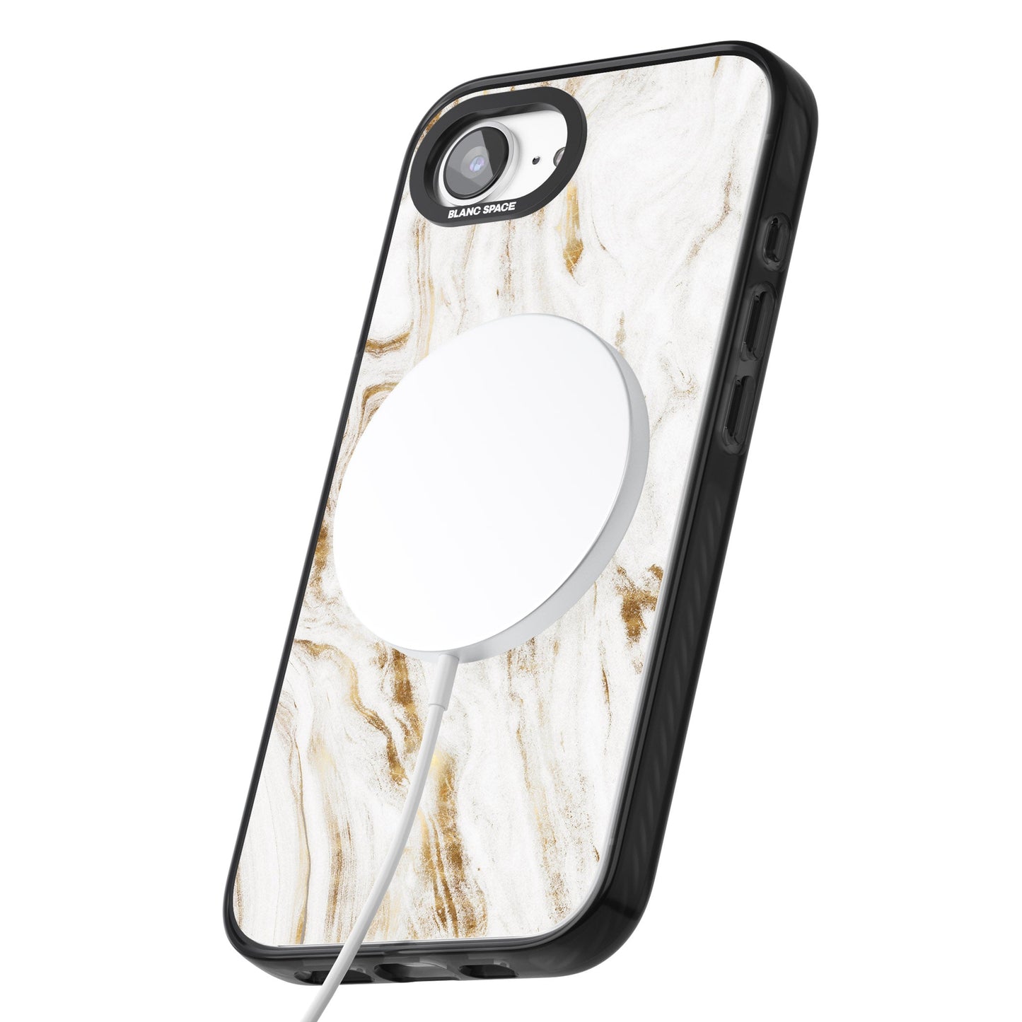 Personalised White & Gold Swirl Marble