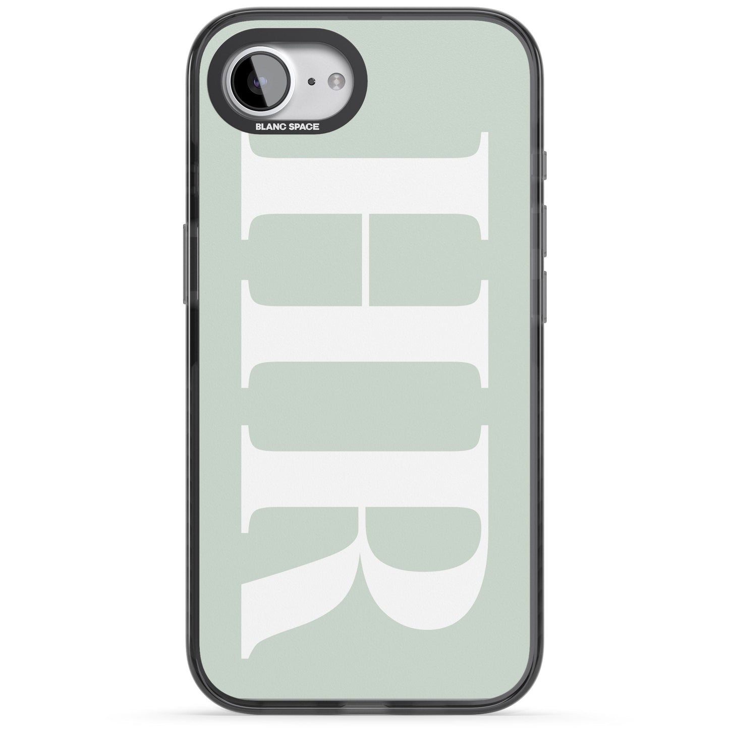 Lettres personnalisées blanches et vert d'eau