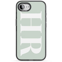 Lettres personnalisées blanches et vert d'eau