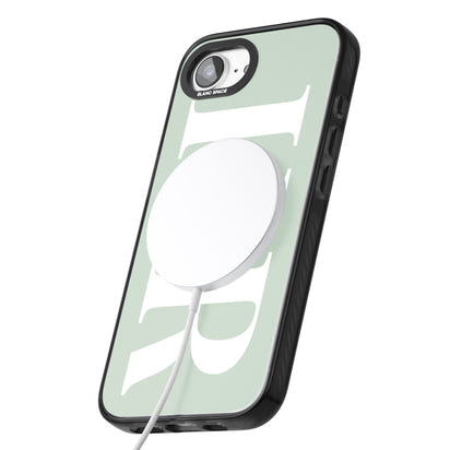 Lettres personnalisées blanches et vert d'eau