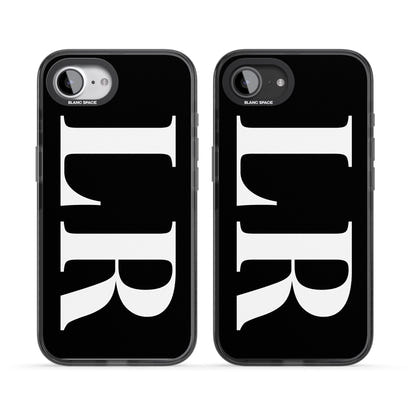 Lettres blanches et noires personnalisées