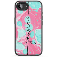 Personalised Turquoise & Pink Marbled