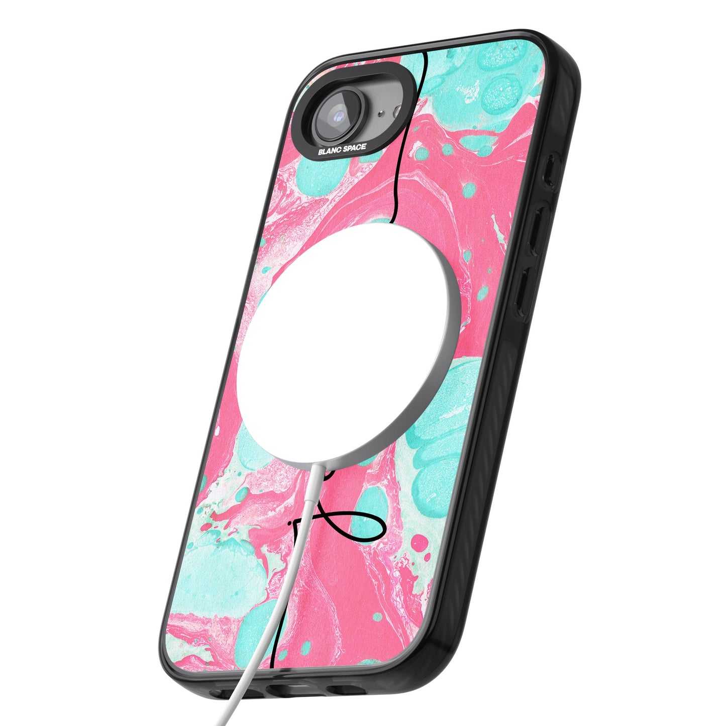 Personalised Turquoise & Pink Marbled