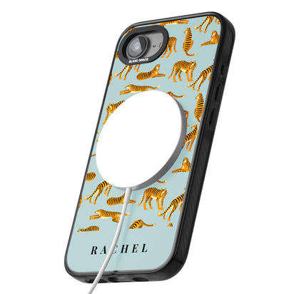 Personalised Turquoise Tiger Pattern