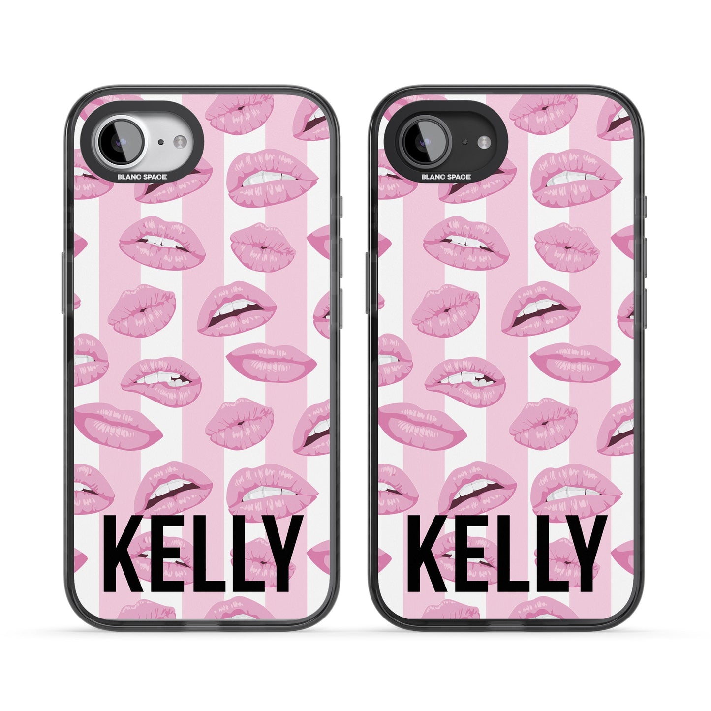 Personalised Pink Stripes & Lips