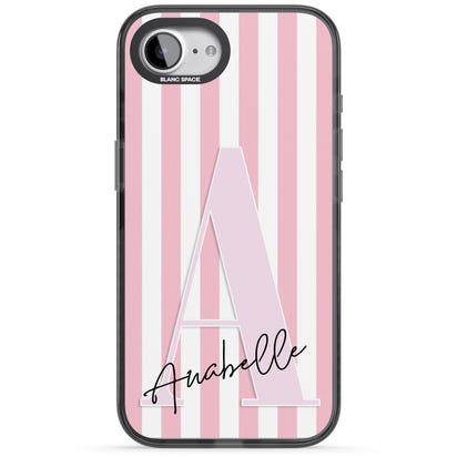 Personalised Pink Stripes & Monogram
