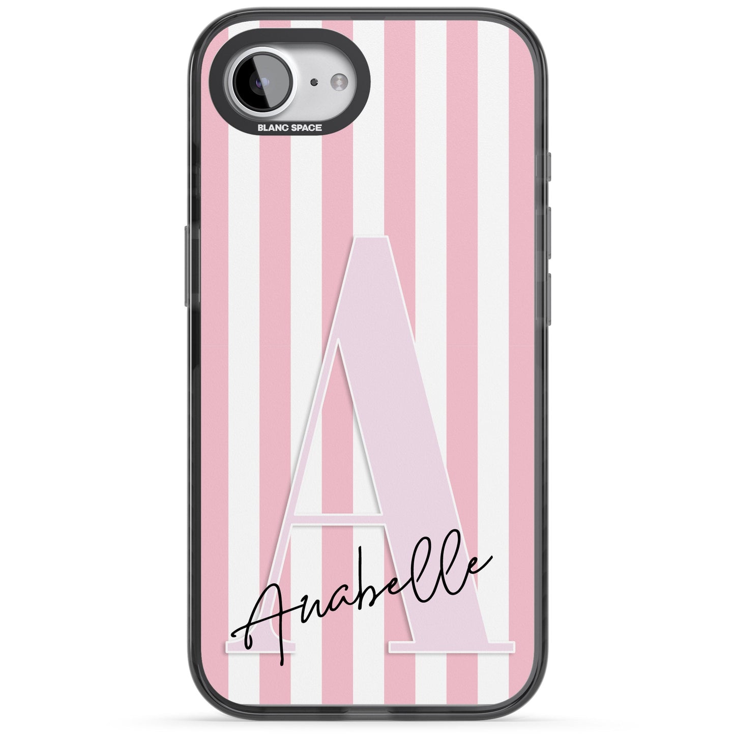 Personalised Pink Stripes & Monogram