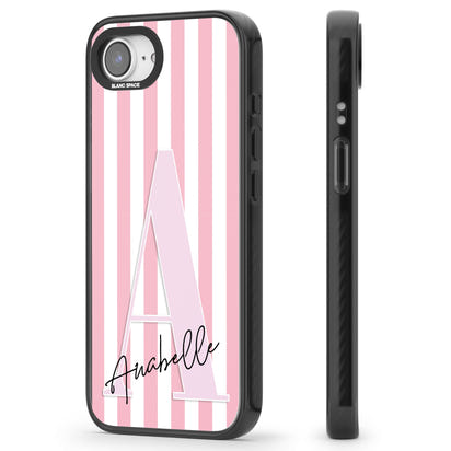 Personalised Pink Stripes & Monogram
