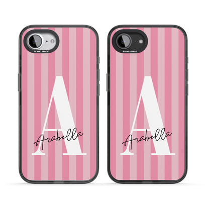 Personalised Pink Stripes Initial