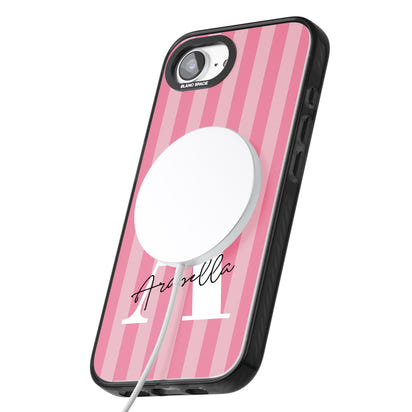 Personalised Pink Stripes Initial