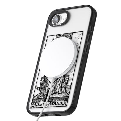 Personalisierte Tarotkarte „Königin der Stäbe“ (transparent)