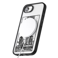 Personalisierte Tarotkarte „Königin der Stäbe“ (transparent)