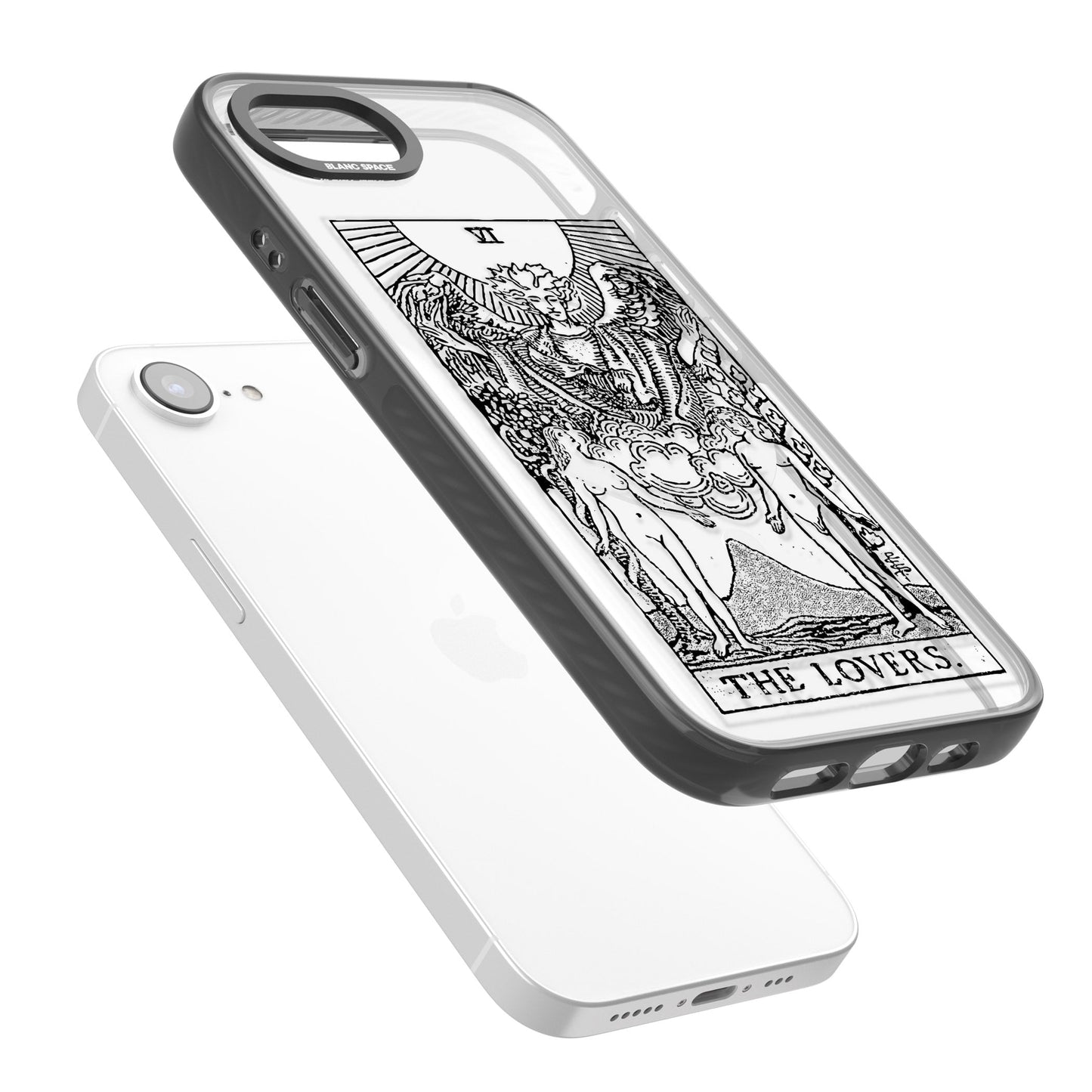 Personalisierte Tarotkarte „Die Liebenden“ (Transparent)